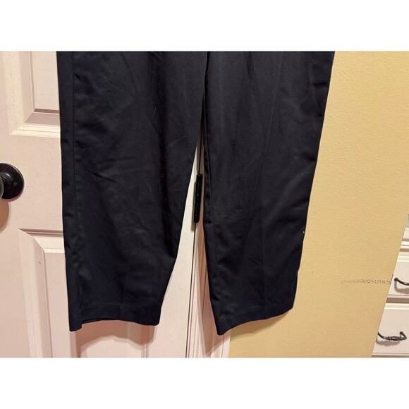 Lands' End Women's Black Fit 3 Chinos Crop Pants Pockets Sz 8P - Picture 3 of 12